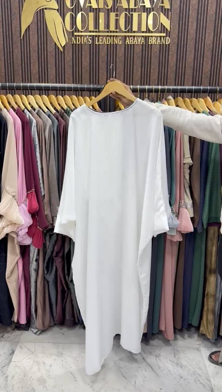 AL-ZAINAB BROACH ABAYA |  WHITE