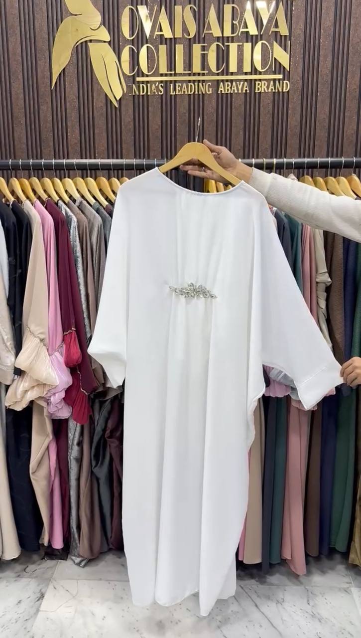 AL-ZAINAB BROACH ABAYA |  WHITE