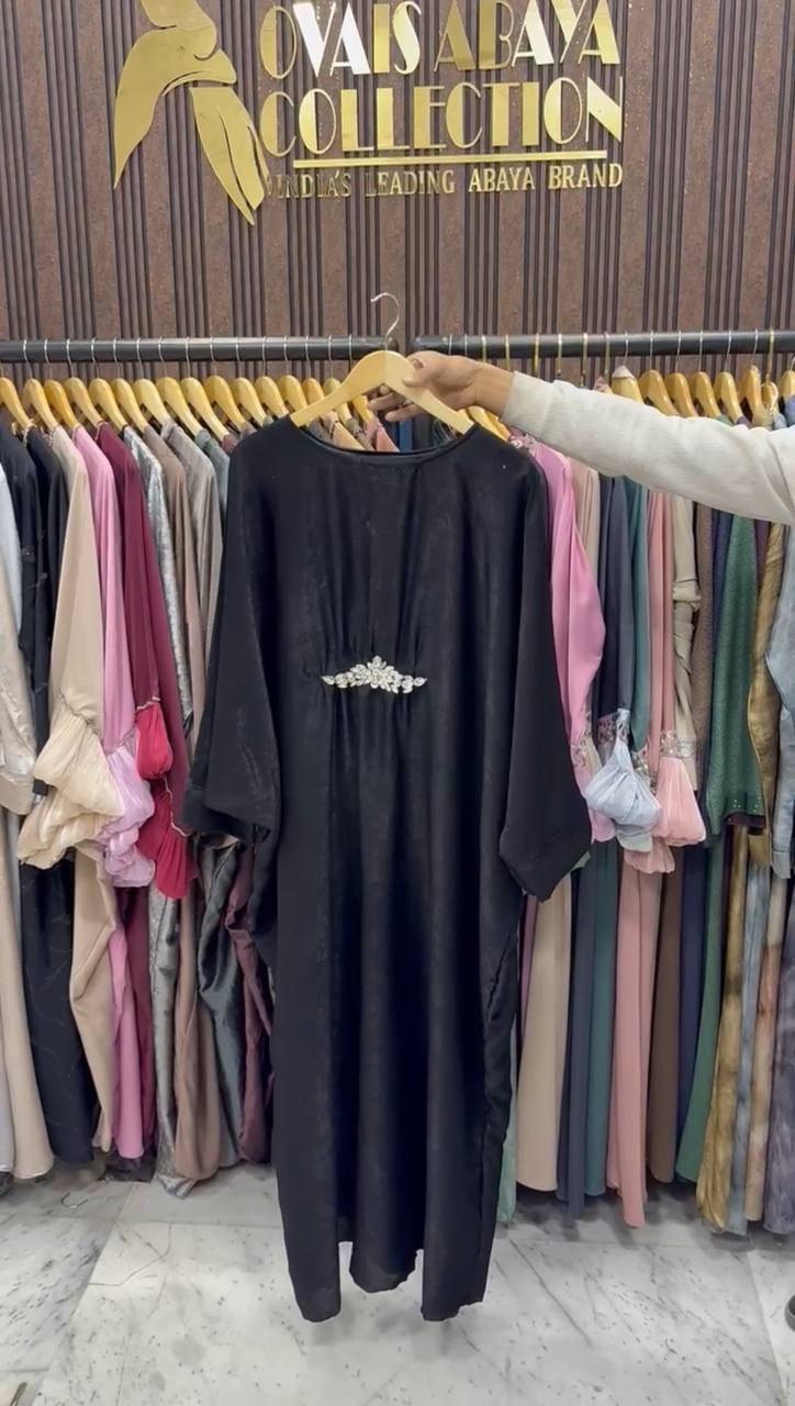 AL-ZAINAB BROACH ABAYA | BLACK