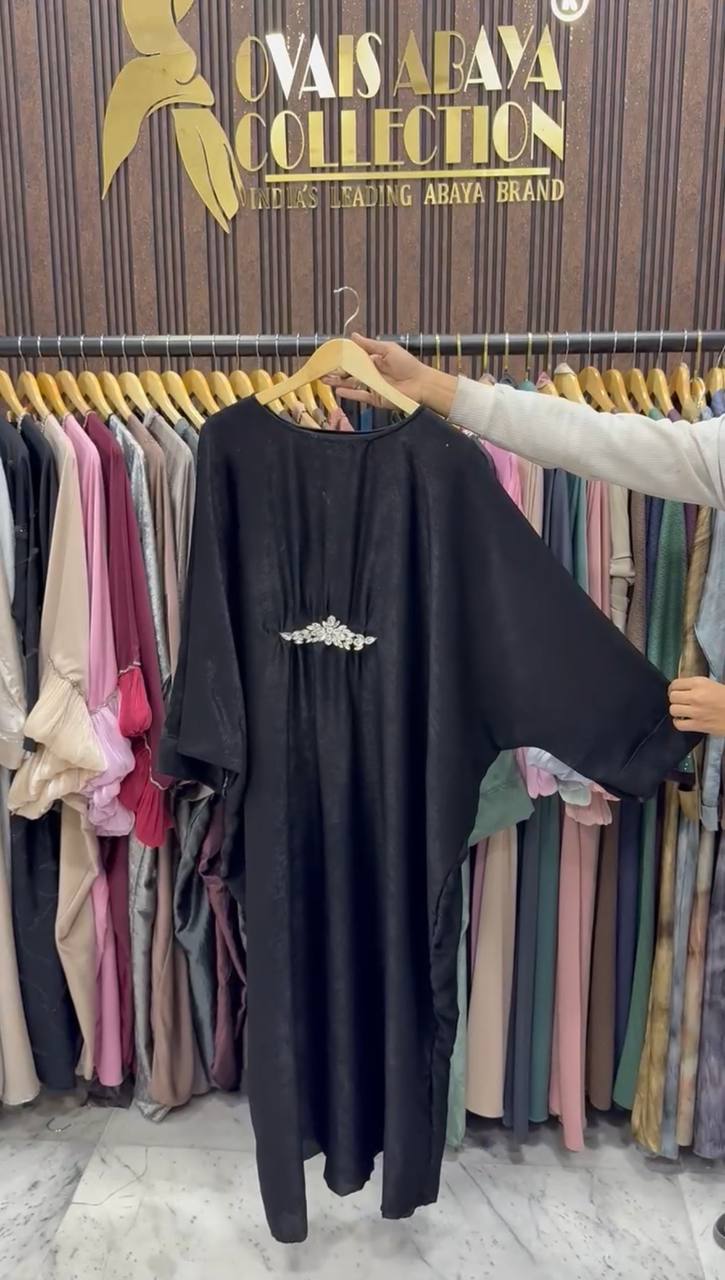 AL-ZAINAB BROACH ABAYA | BLACK