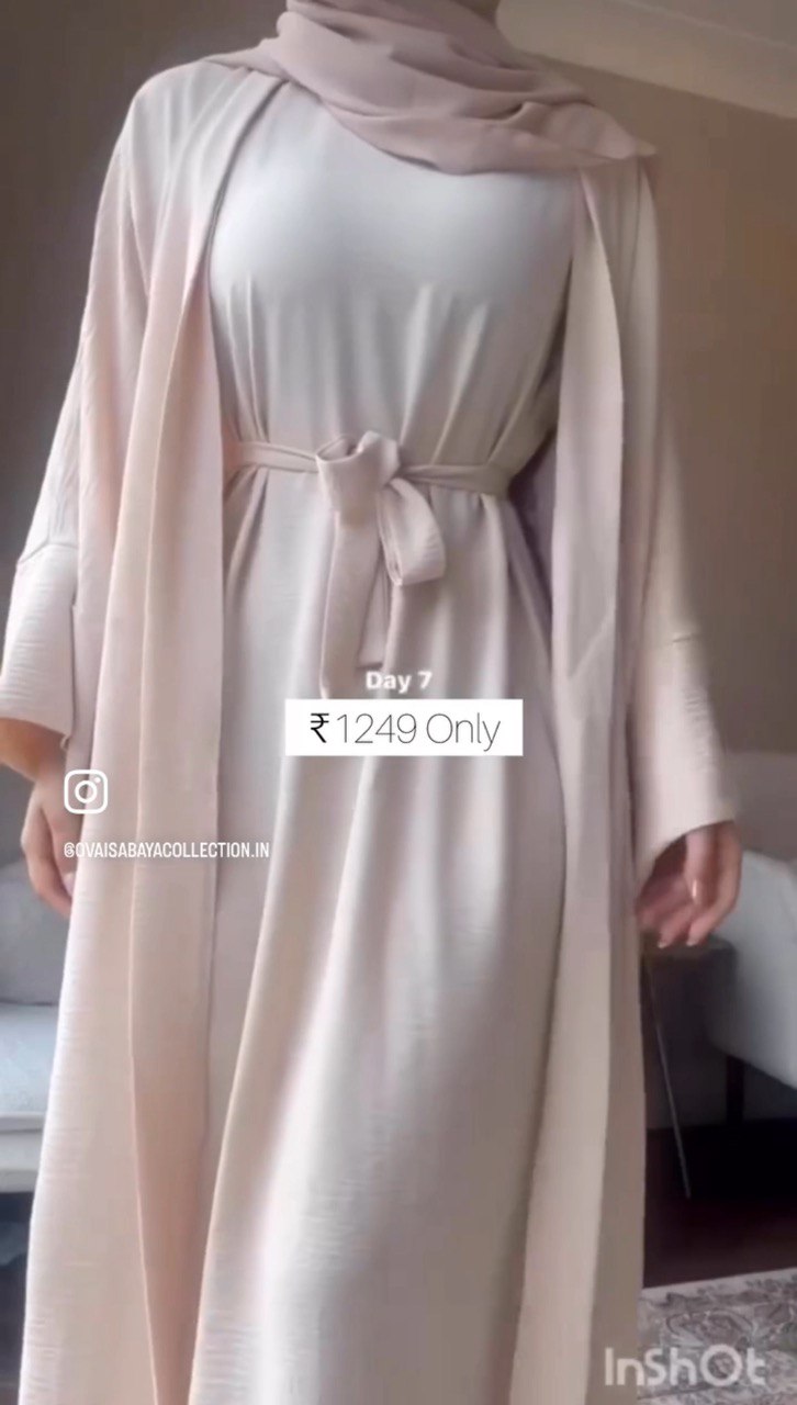 DUBAI CRUSH DOUBLE SHRUG ABAYA | SPECIAL NUDE