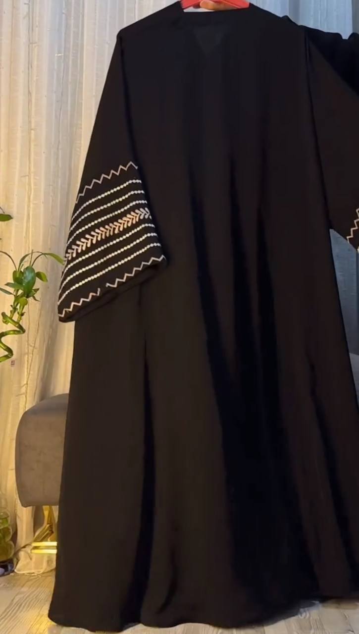 ANUSHAY FULLY CLOSED ABAYA | BLACK