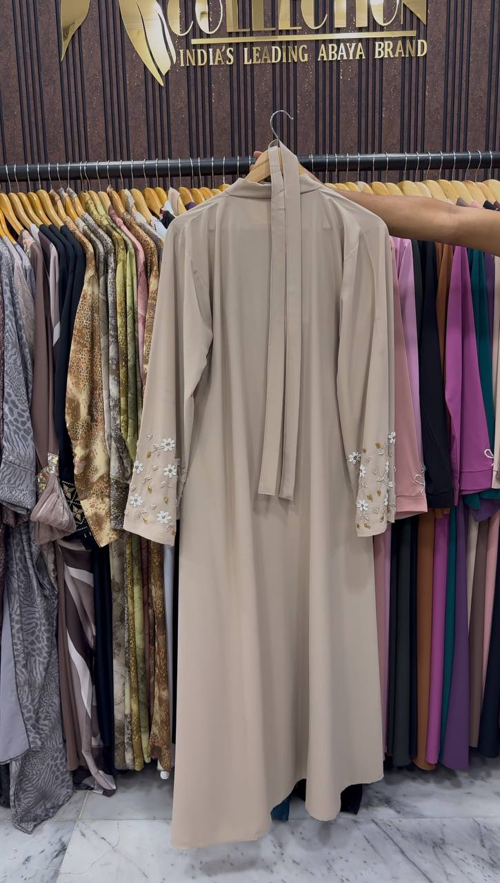 AL-KOUSAR HANDWORK ABAYA | LITE NUDE