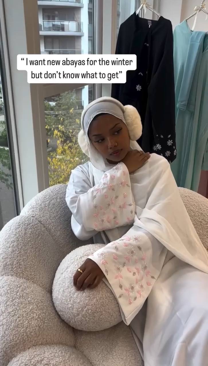 HAYAAT FRONT OPEN ABAYA | WHITE