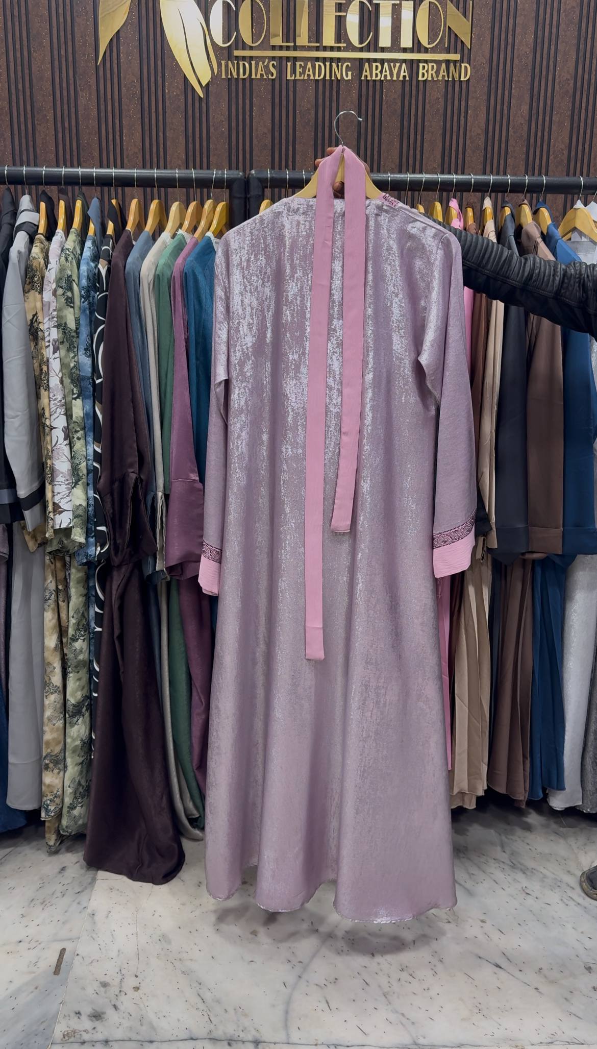 AL-ALIZA DOUBLE SHRUG ABAYA | PINK