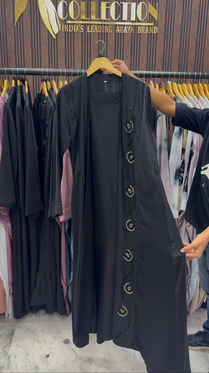 AL-ZOYA DOUBLE SHRUG BLAZER ABAYA | SHADE-01