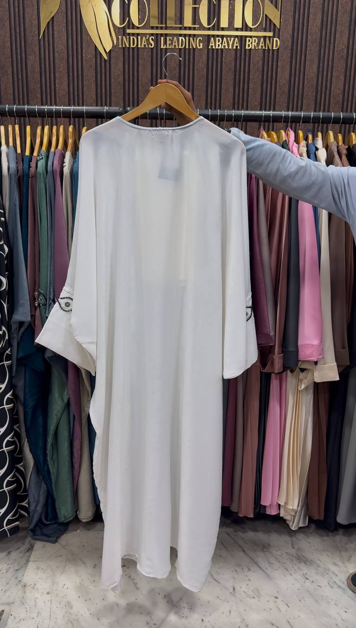GULAFSHA HANDWORK ABAYA | WHITE