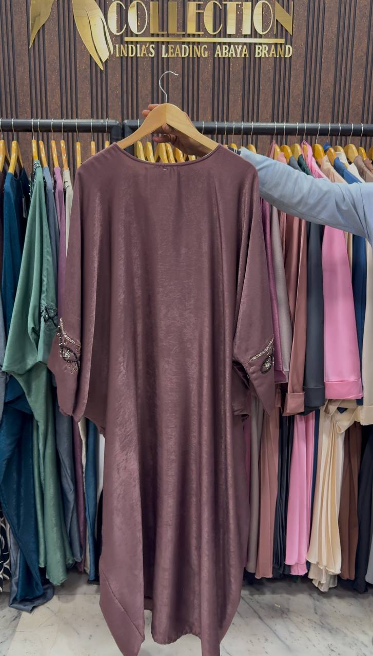 GULAFSHA HANDWORK ABAYA | DUSTY PINK
