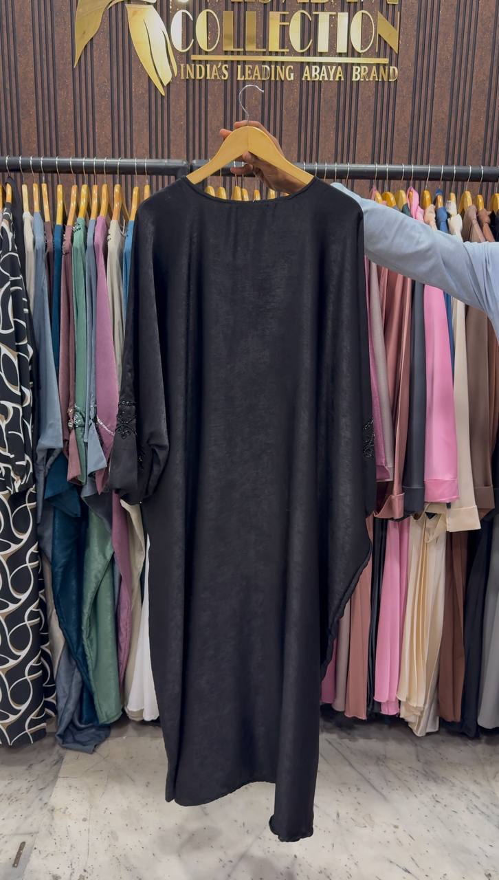 GULAFSHA HANDWORK ABAYA | BLACK