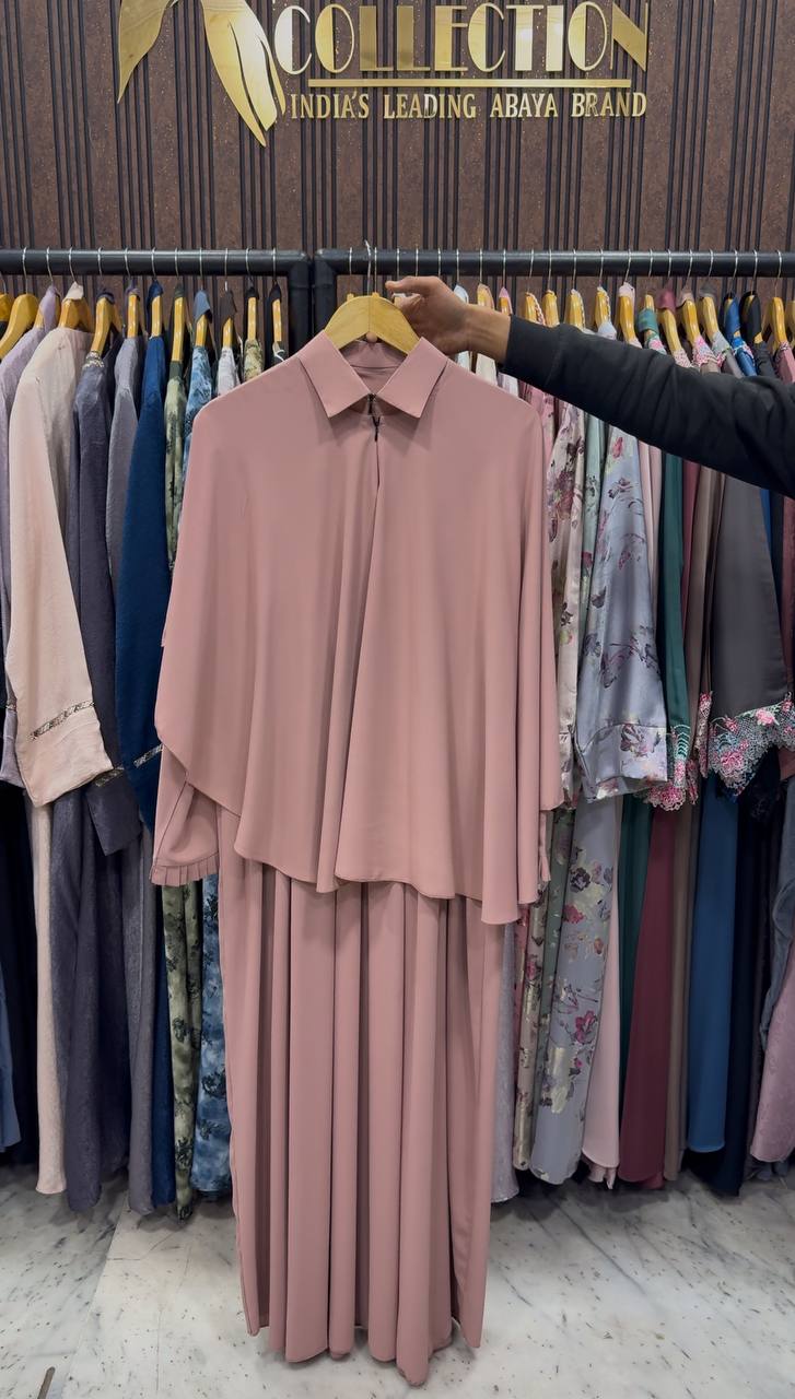 HABIBI CAP ABAYA | PEACH