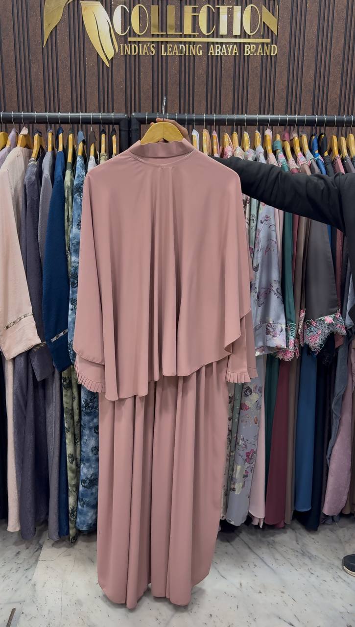 HABIBI CAP ABAYA | PEACH