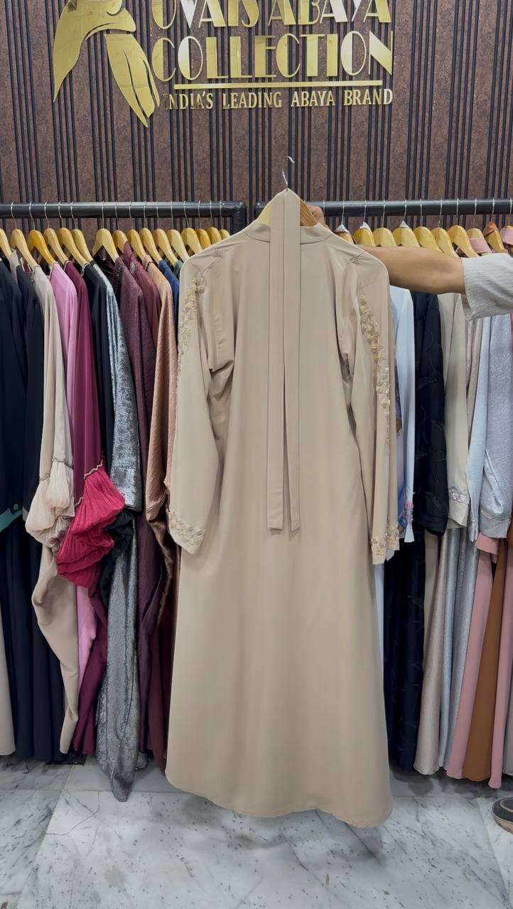 AL-HANA FRONT OPEN ABAYA | NUDE