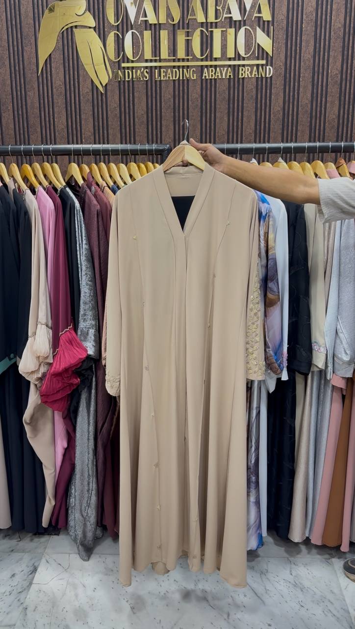 AL-HANA FRONT OPEN ABAYA | NUDE