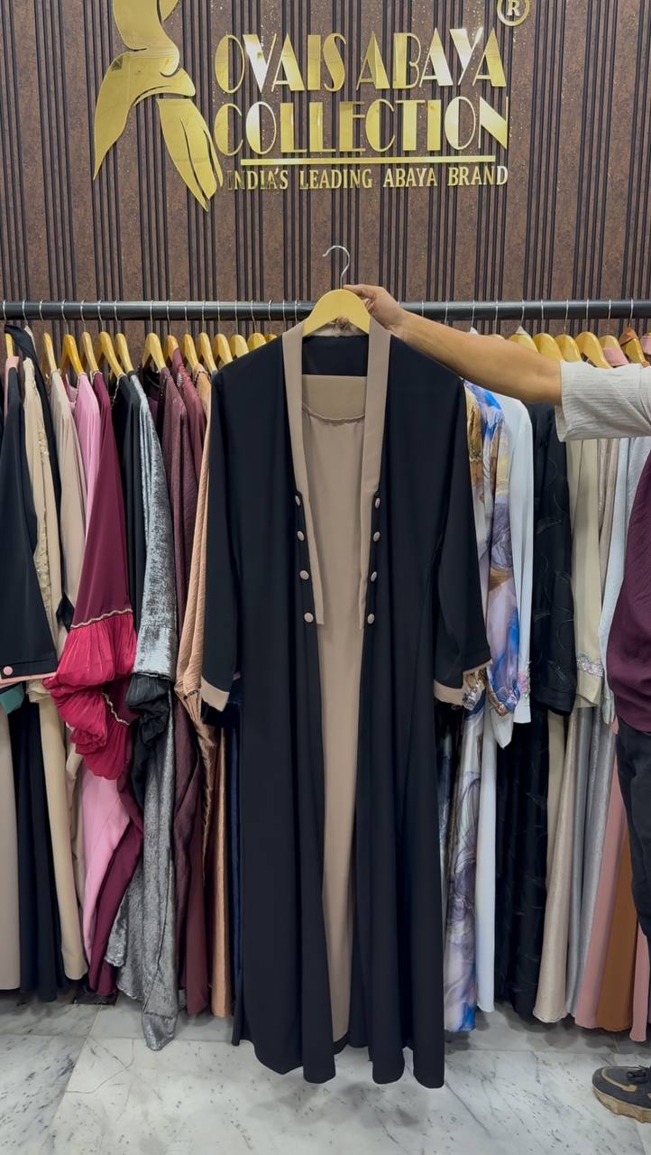 KEHKASHA DOUBLE SHRUG ABAYA | COLLER BROWN