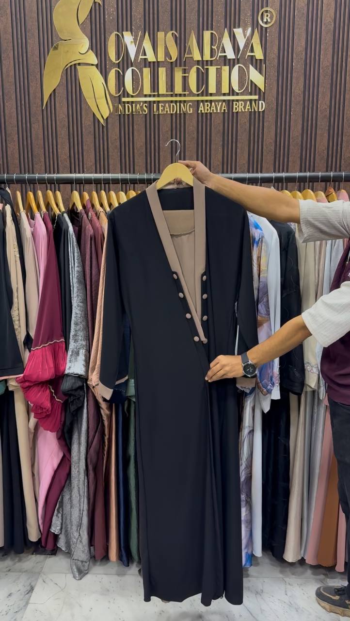 KEHKASHA DOUBLE SHRUG ABAYA | COLLER BROWN