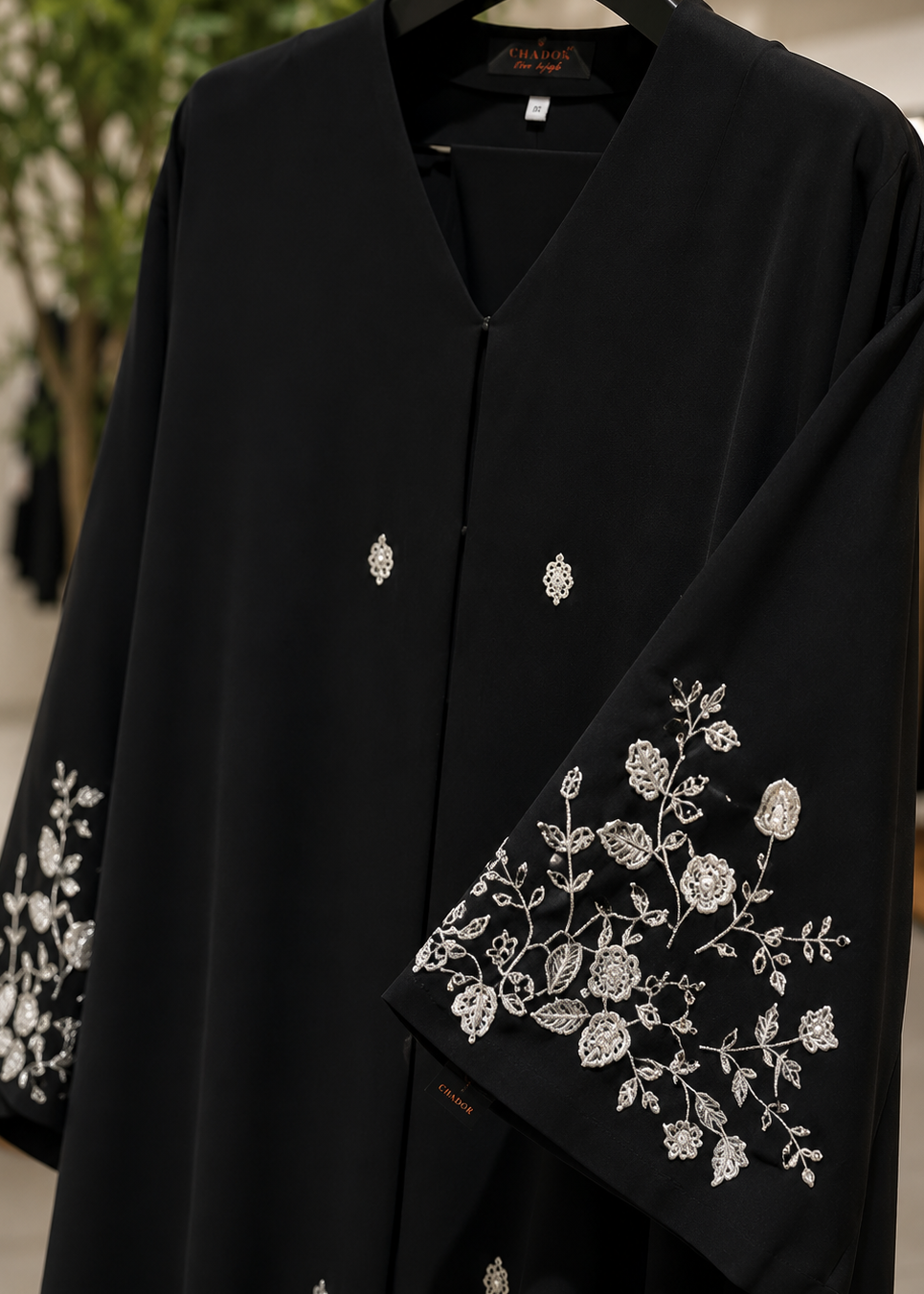 AZEEZEH FRONT OPEN ABAYA | BLACK