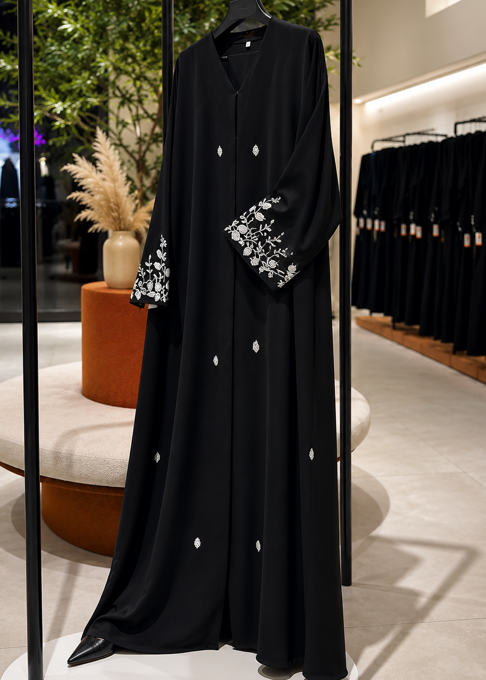 AZEEZEH FRONT OPEN ABAYA | BLACK