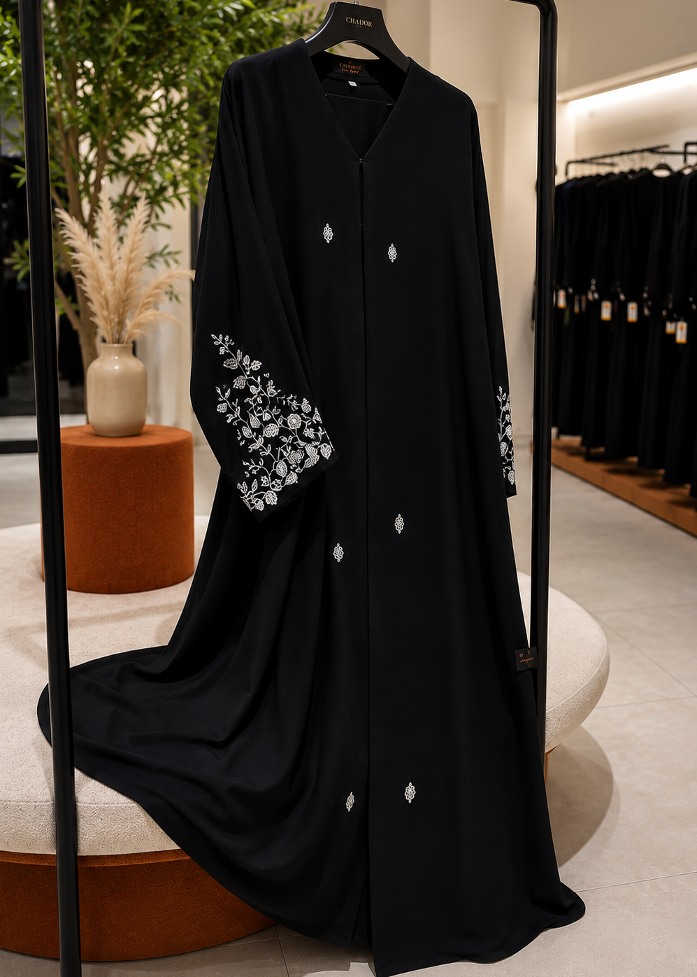 AZEEZEH FRONT OPEN ABAYA | BLACK