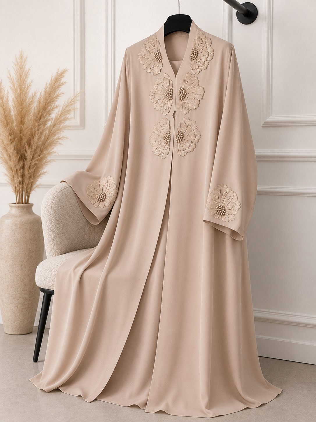 ILSAH FRONT OPEN ABAYA | NUDE