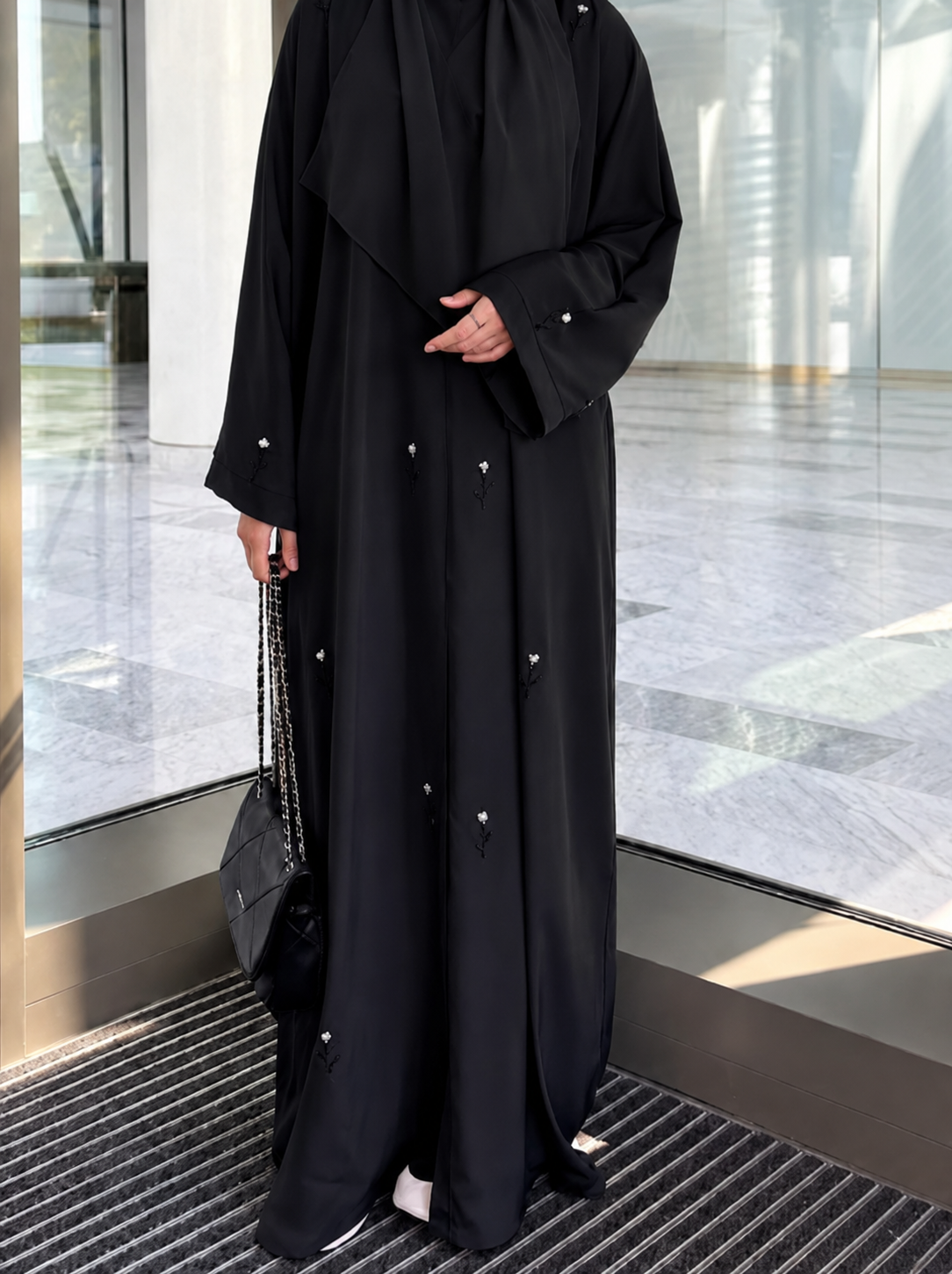 ESHAL FRONT OPEN ABAYA | B2W