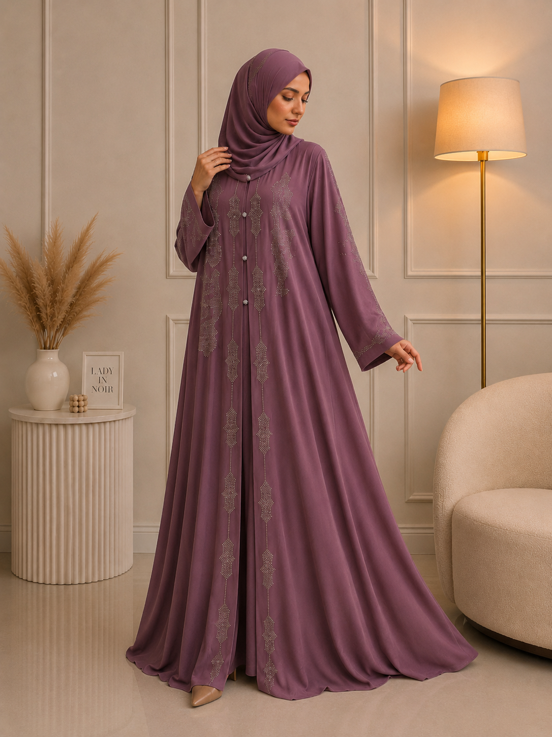 4567 - EMAL ABAYA | PINK