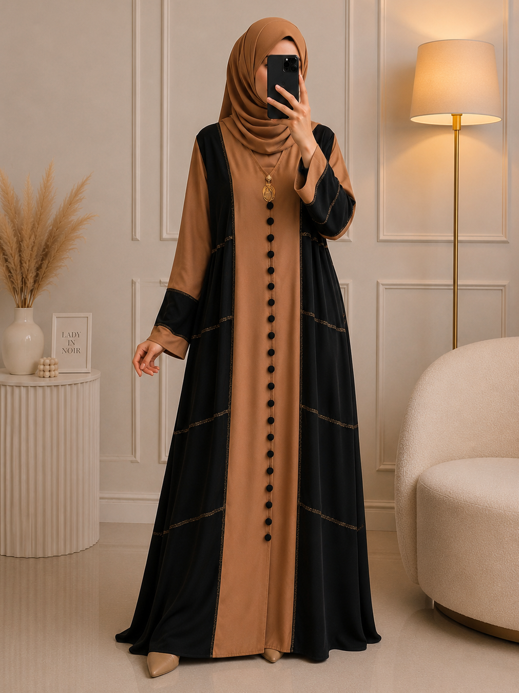 9870 - RUSHDAH ABAYA | BLACK