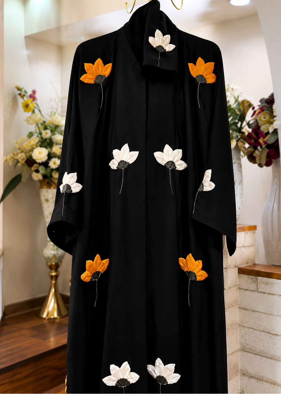 MOEZA FRONT OPEN ABAYA | ORNG