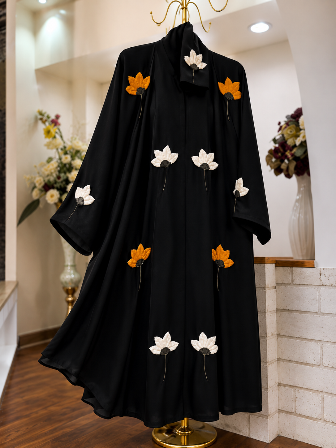 MOEZA FRONT OPEN ABAYA | ORNG