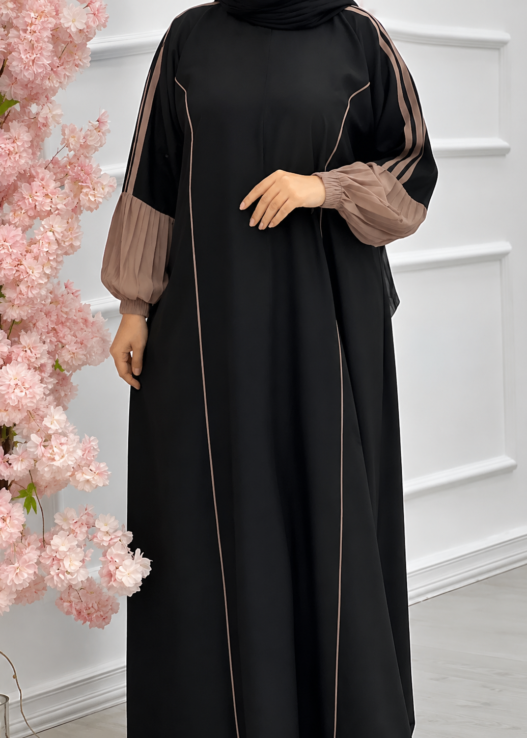 AREEBAH PIPIN ABAYA | BLACK