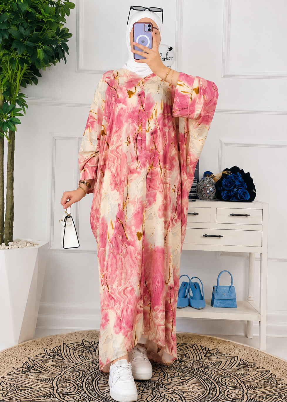 KINZA PRINTED KAFTAN ABAYA | SHADE-03