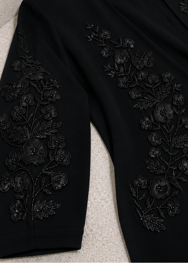 Al-IQRA HANDWORK ABAYA | BLACK