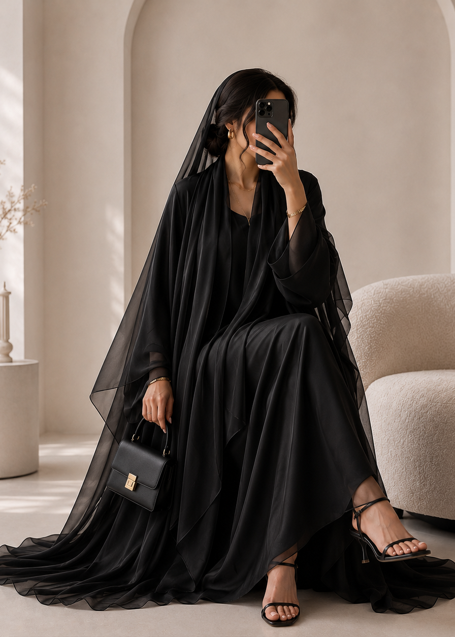 EZZAH DS ABAYA | BLACK