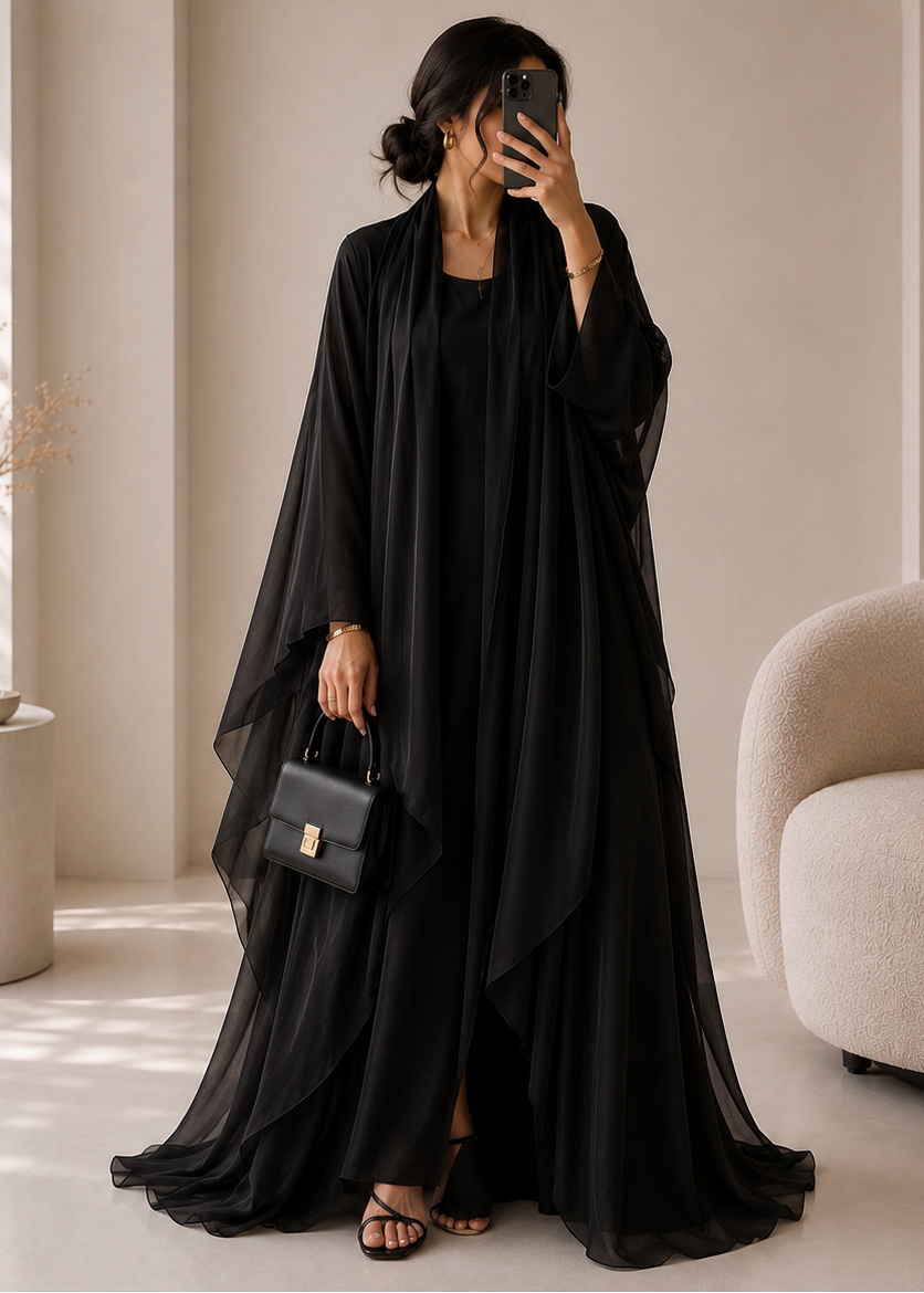 EZZAH DS ABAYA | BLACK