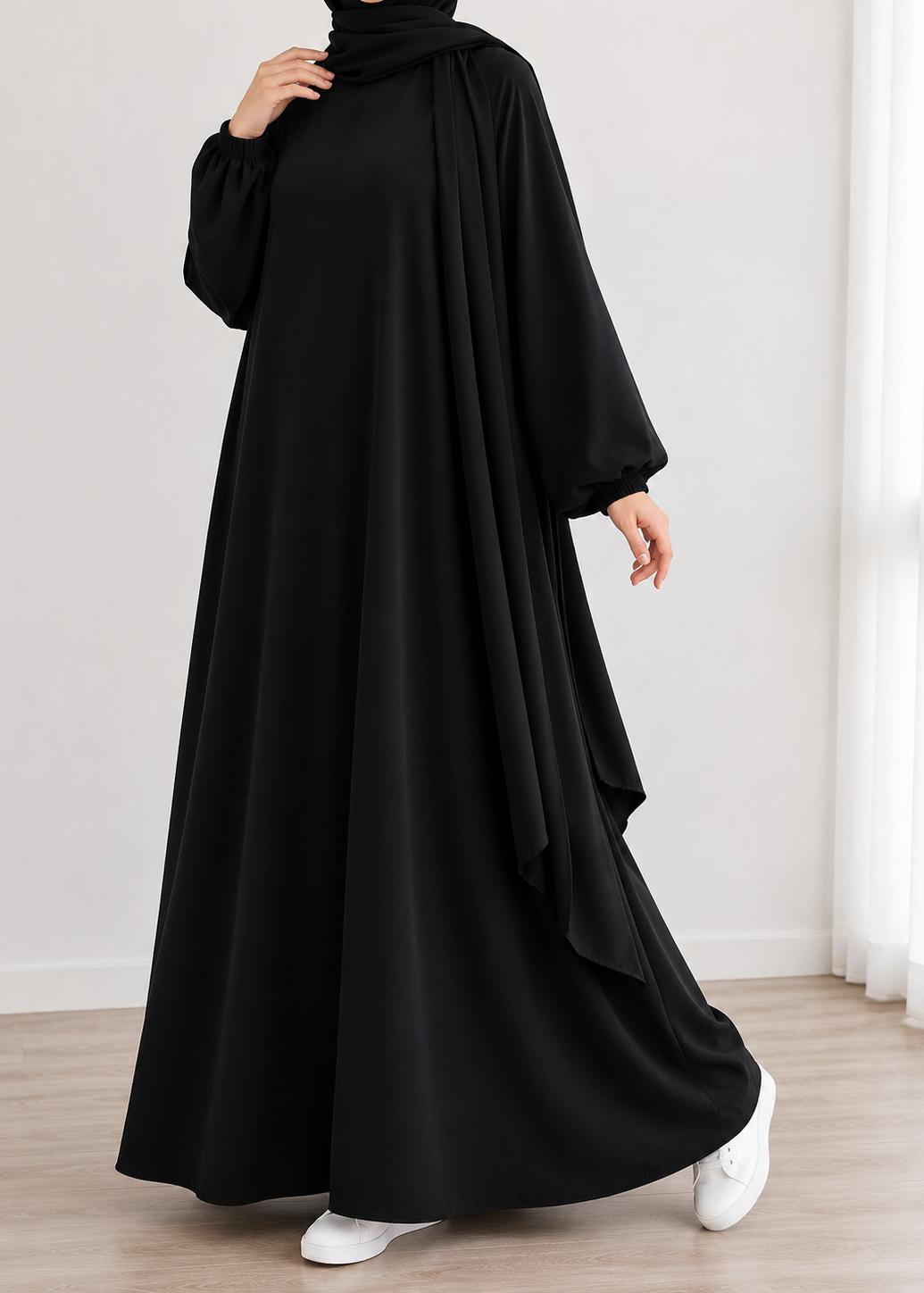 MEHREEN KAFTAN ABAYA | BLACK