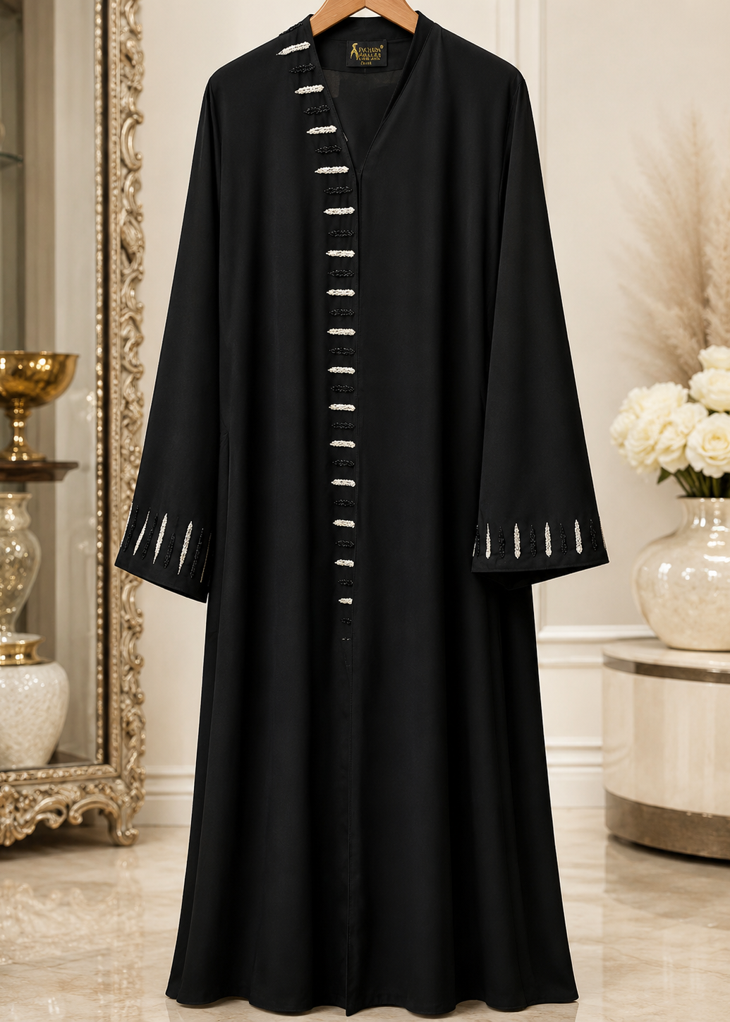 HALIMA HANDWORK ABAYA | BLACK