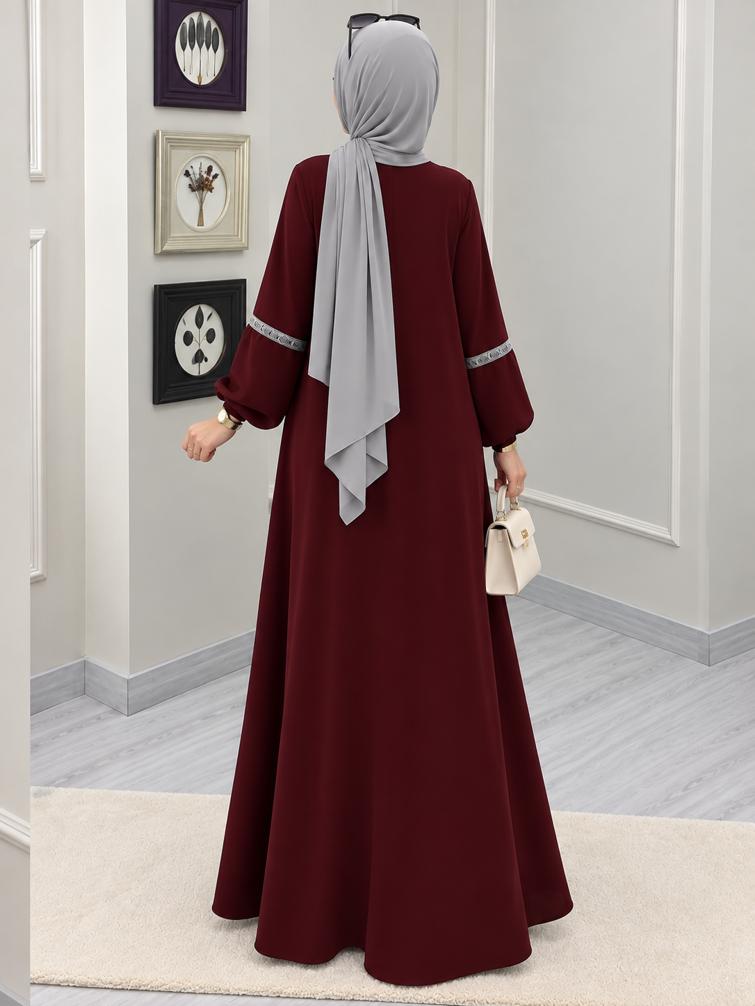 6001 - AASH BASIC ABAYA | MAROON