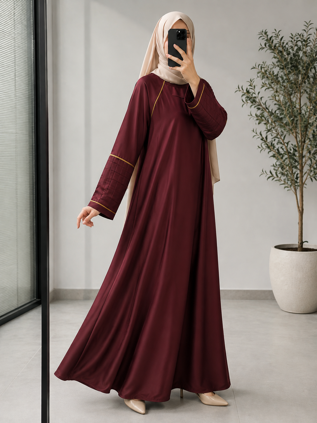 2222 - INSHA ABAYA | RED