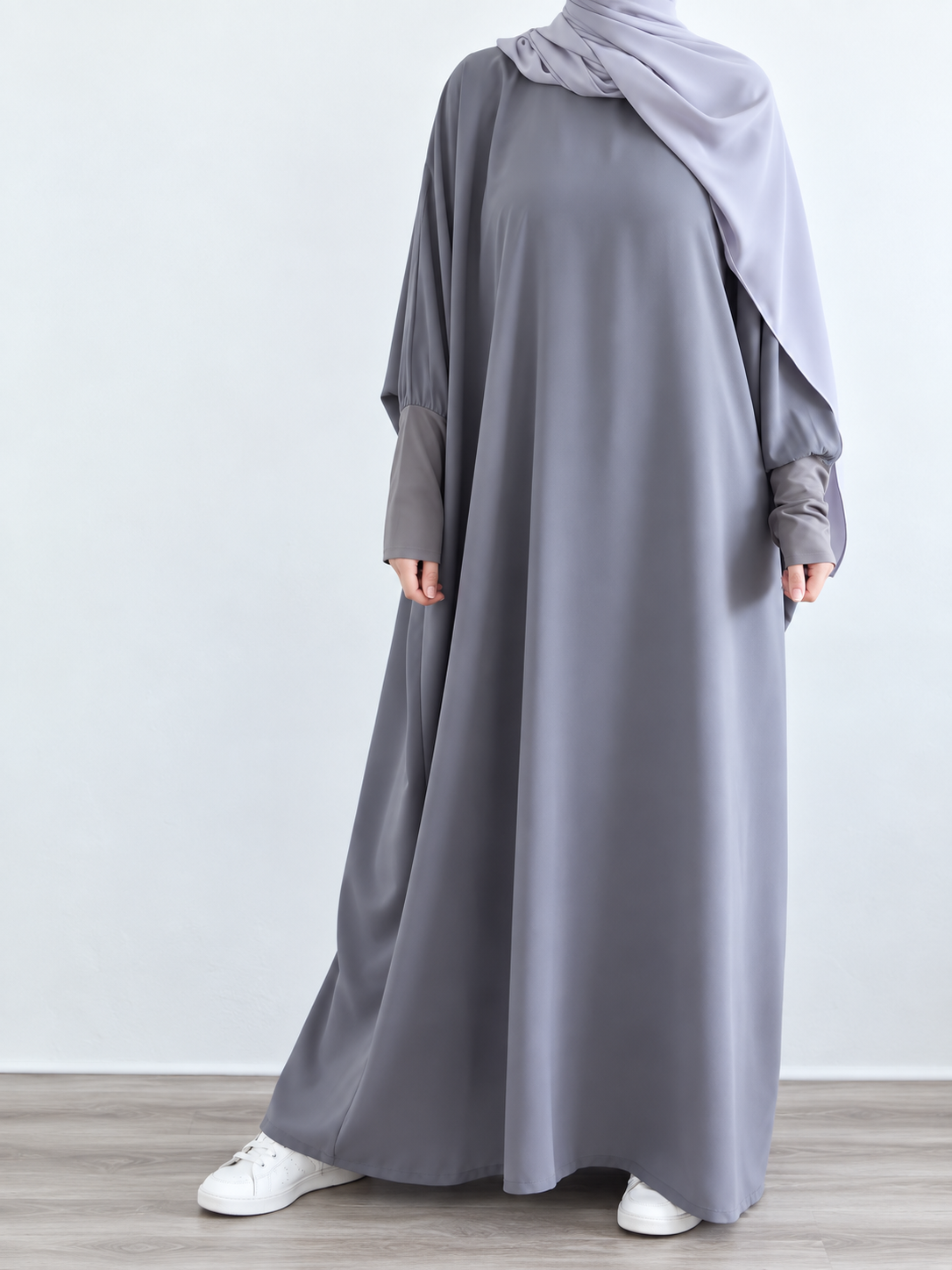 1071 FITTING SLEEVE ABAYA | GRAY