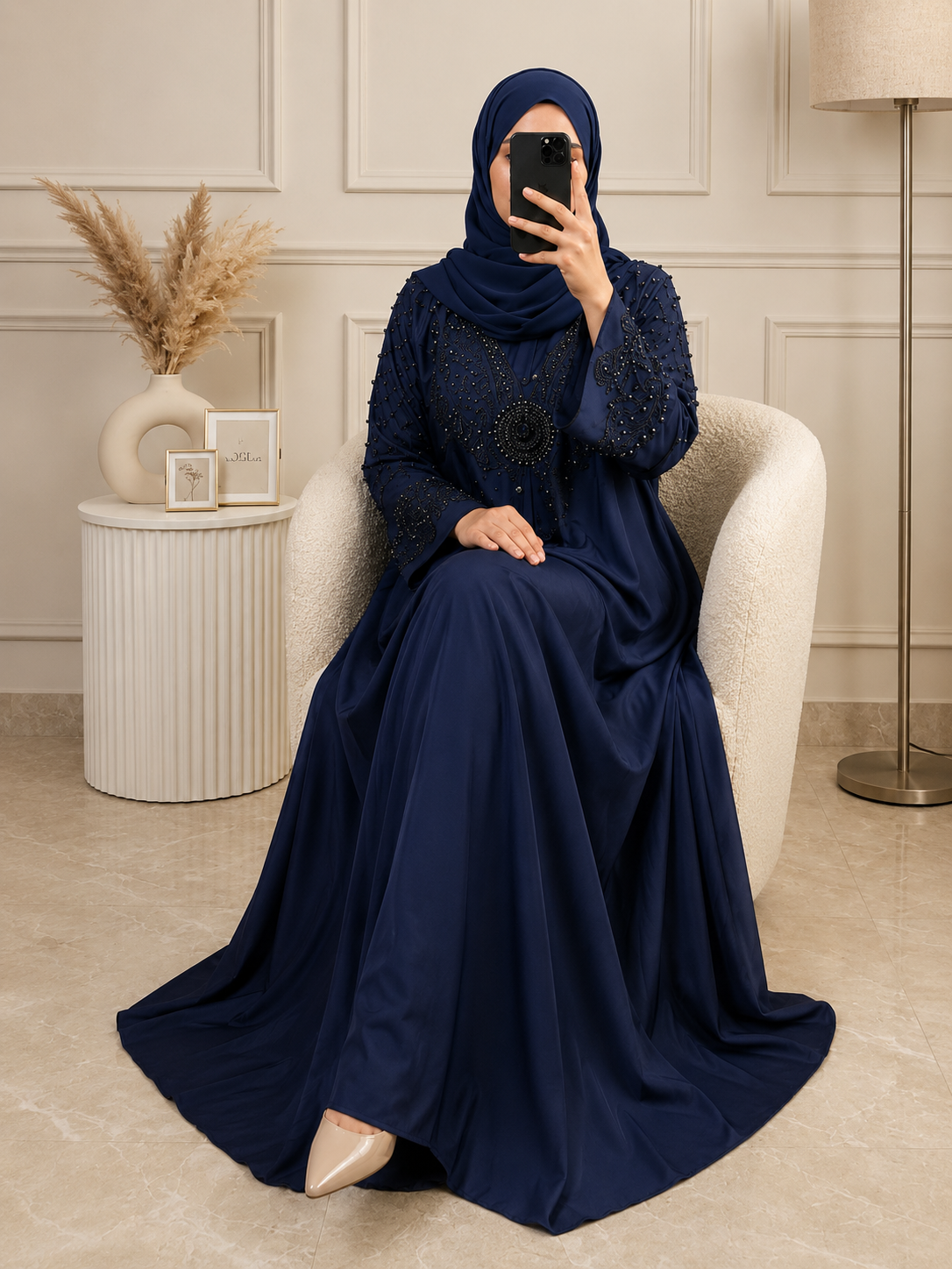 2005 - HANDWORK ABAYA | BLUE