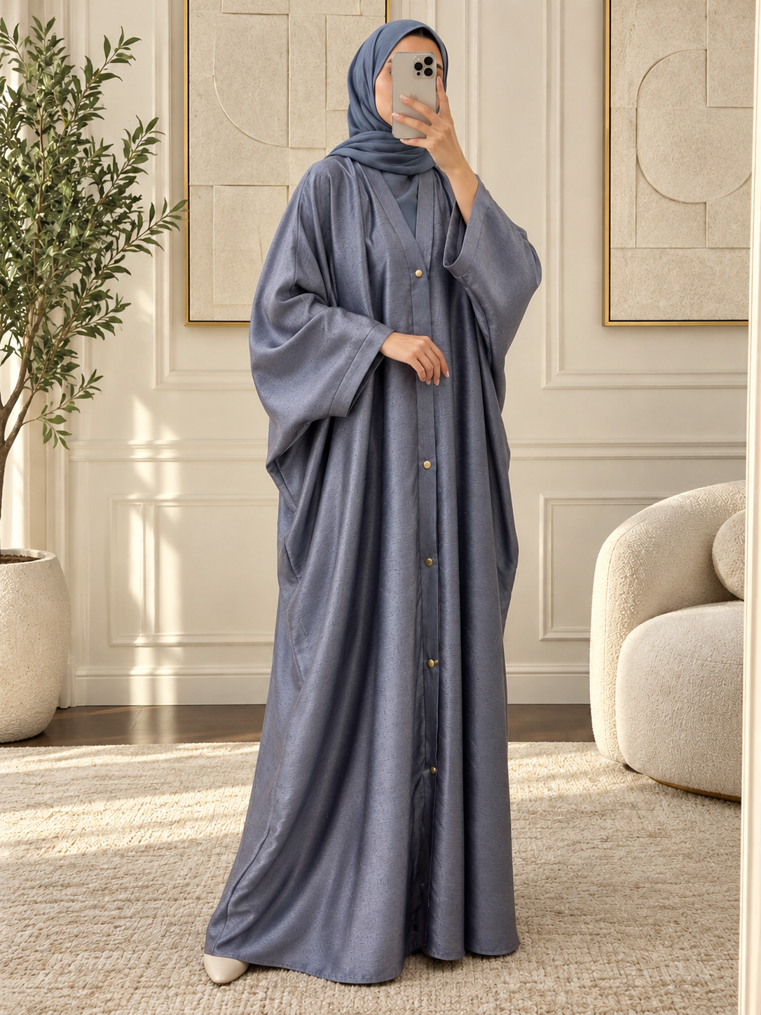 HABIBA KAFTAN ABAYA | GRAY