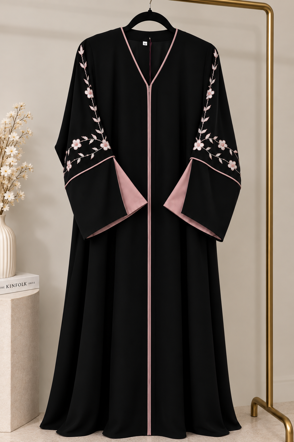 FAIZAH FRONT OPEN ABAYA | BLACK