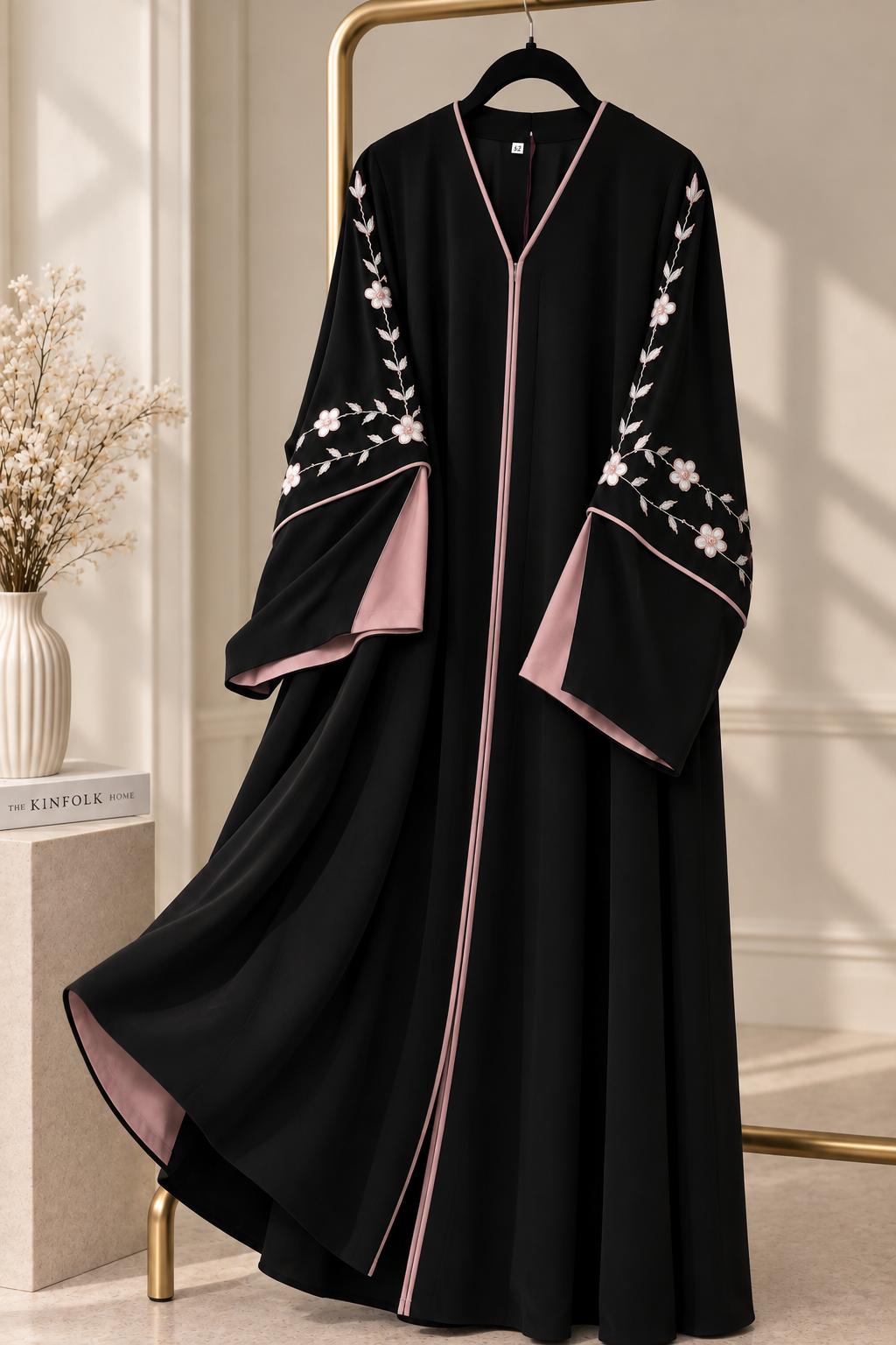 FAIZAH FRONT OPEN ABAYA | BLACK