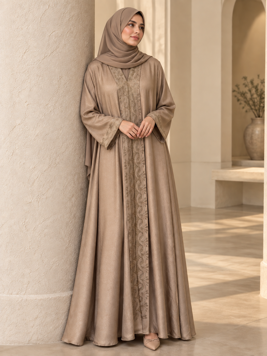 AAFIA KIMONO ABAYA | GOLDEN