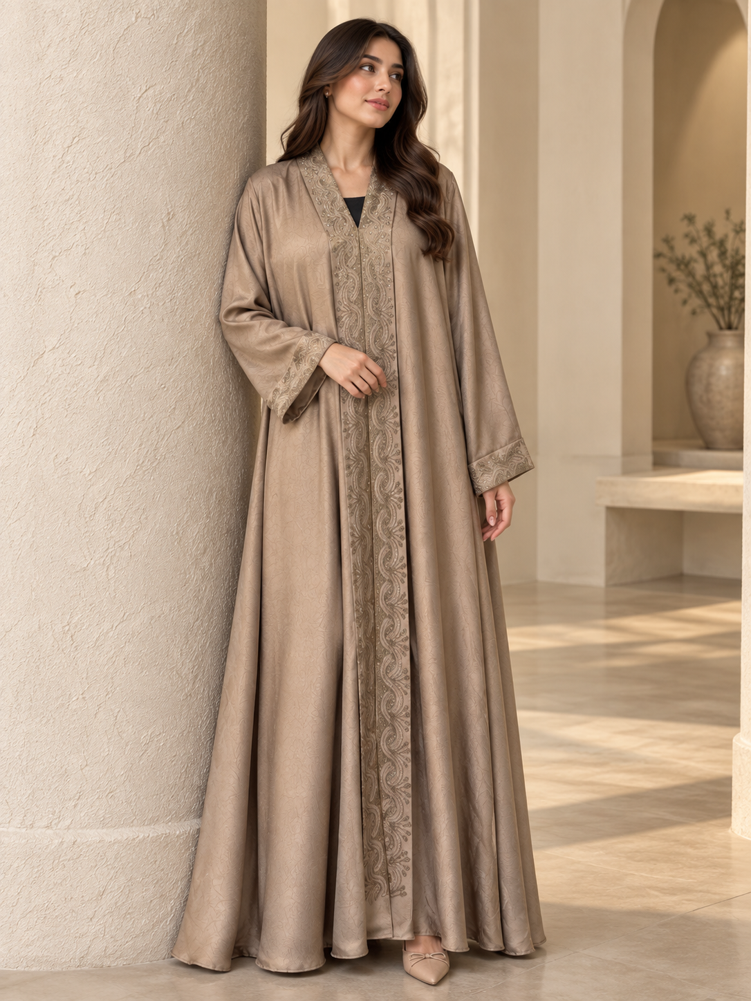 AAFIA KIMONO ABAYA | GOLDEN