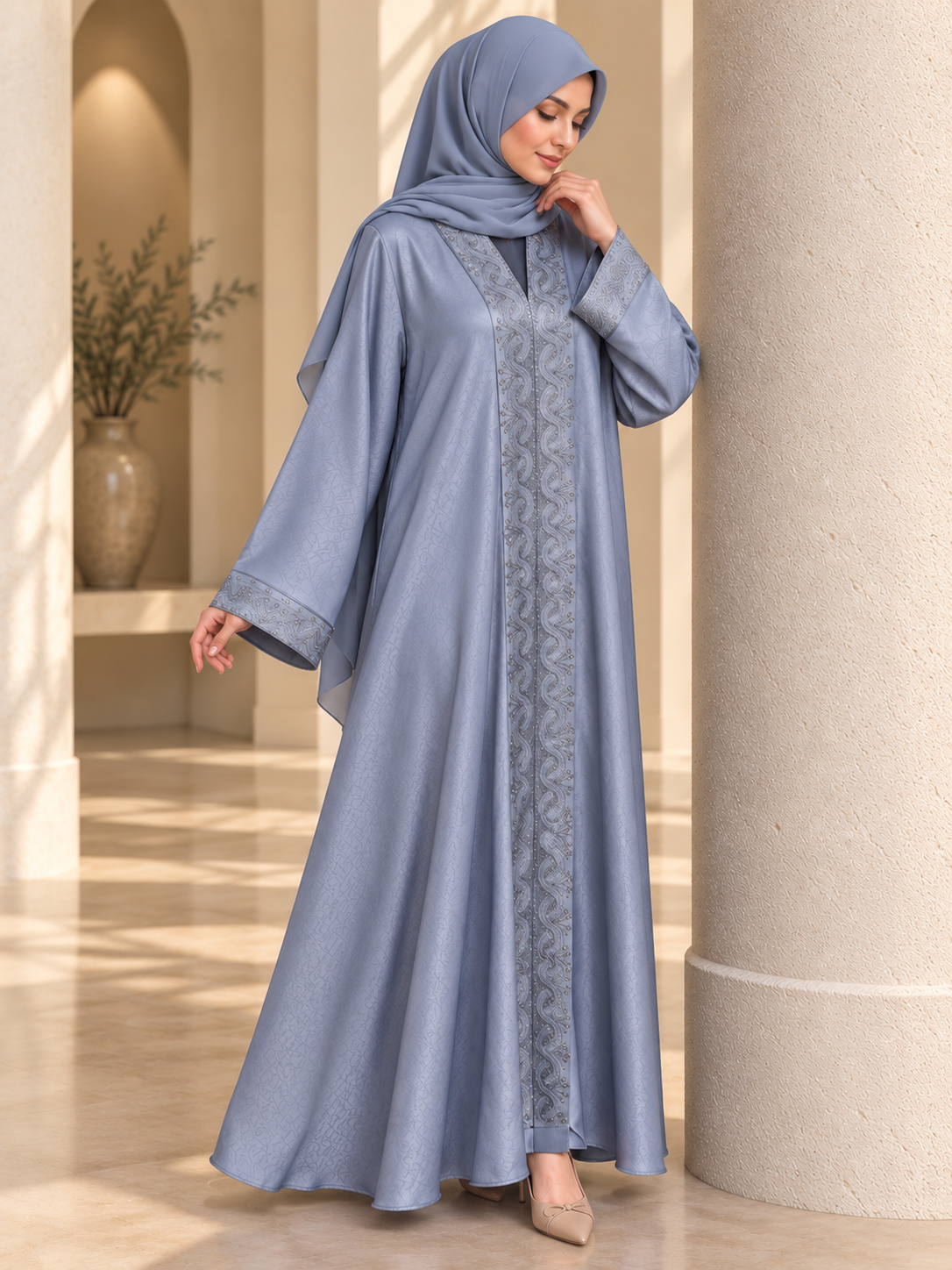 AAFIA KIMONO ABAYA | GRAY