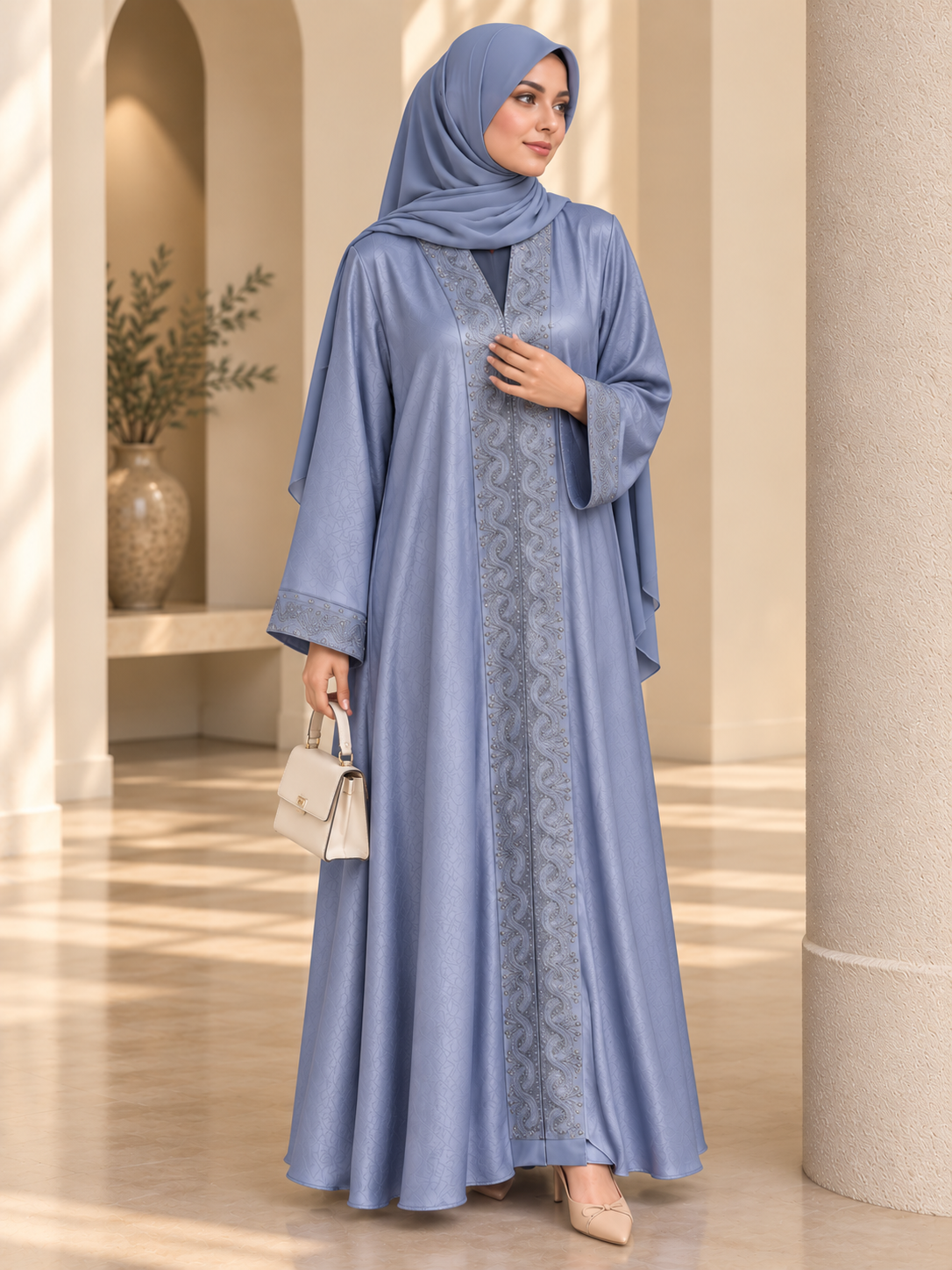 AAFIA KIMONO ABAYA | GRAY