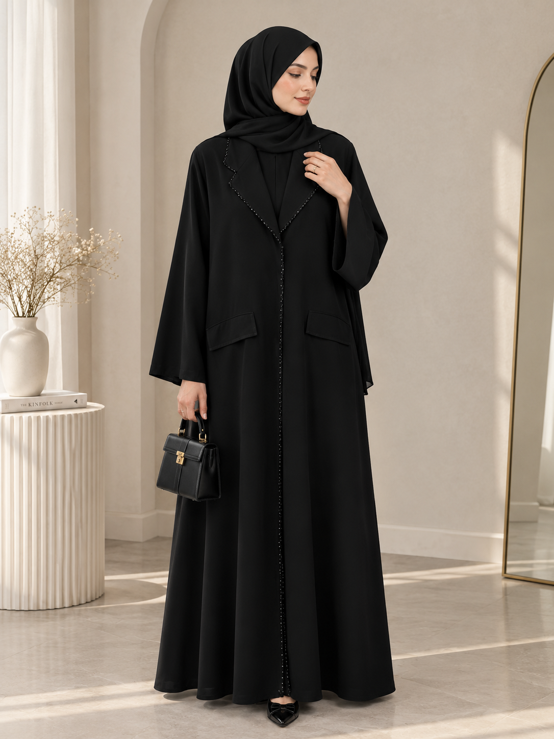 RAHA POCKET ABAYA | BLACK