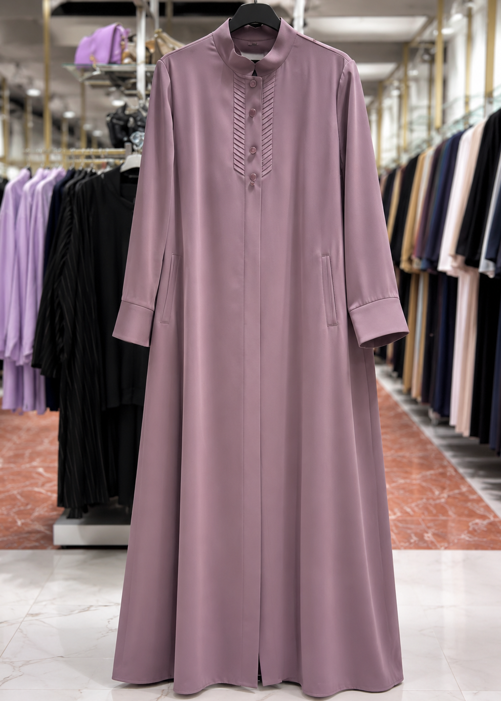 AYLA POCKET ABAYA | FLAMINGO