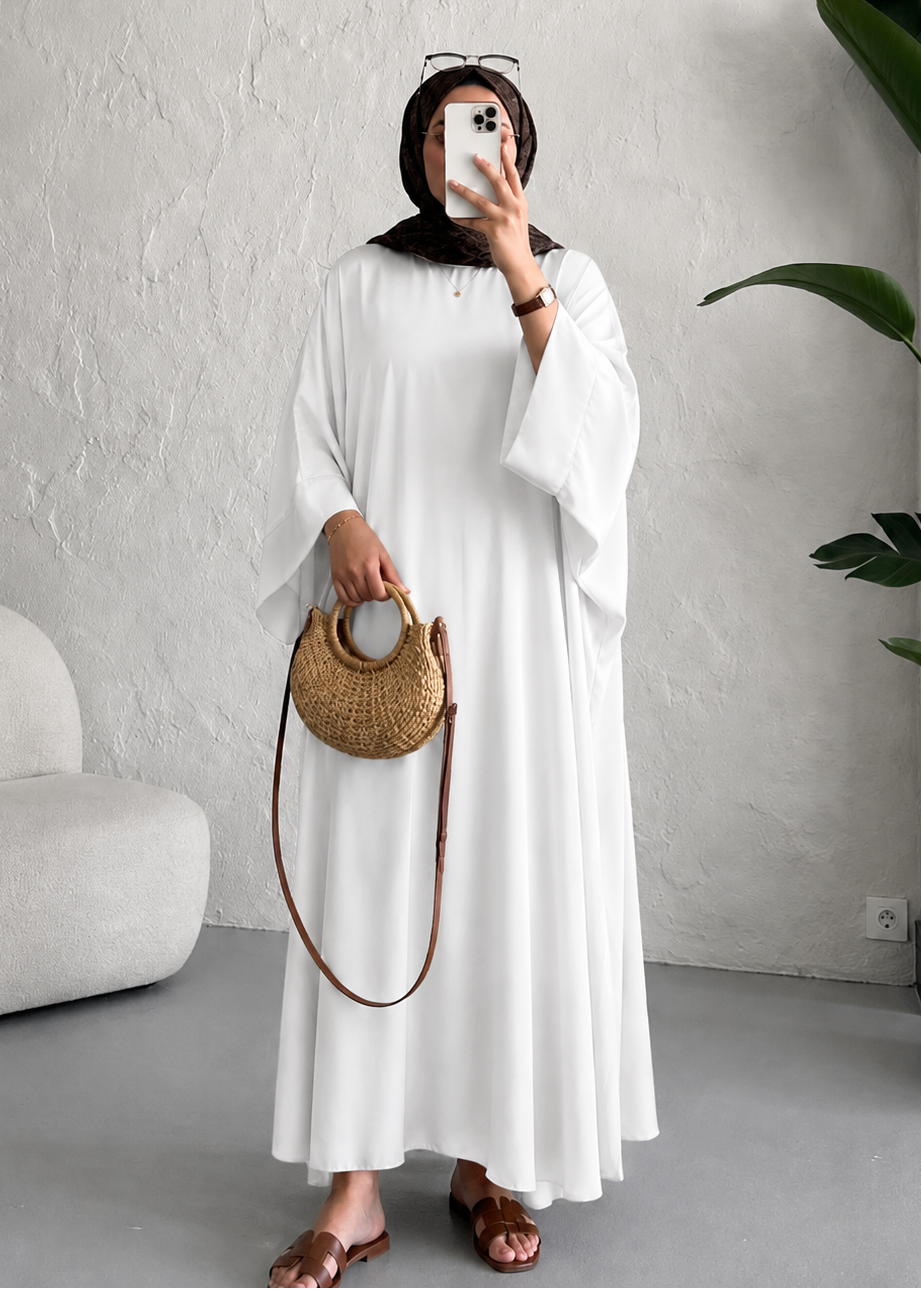 AREBIAN SIMMER KAFTAN ABAYA | WHITE
