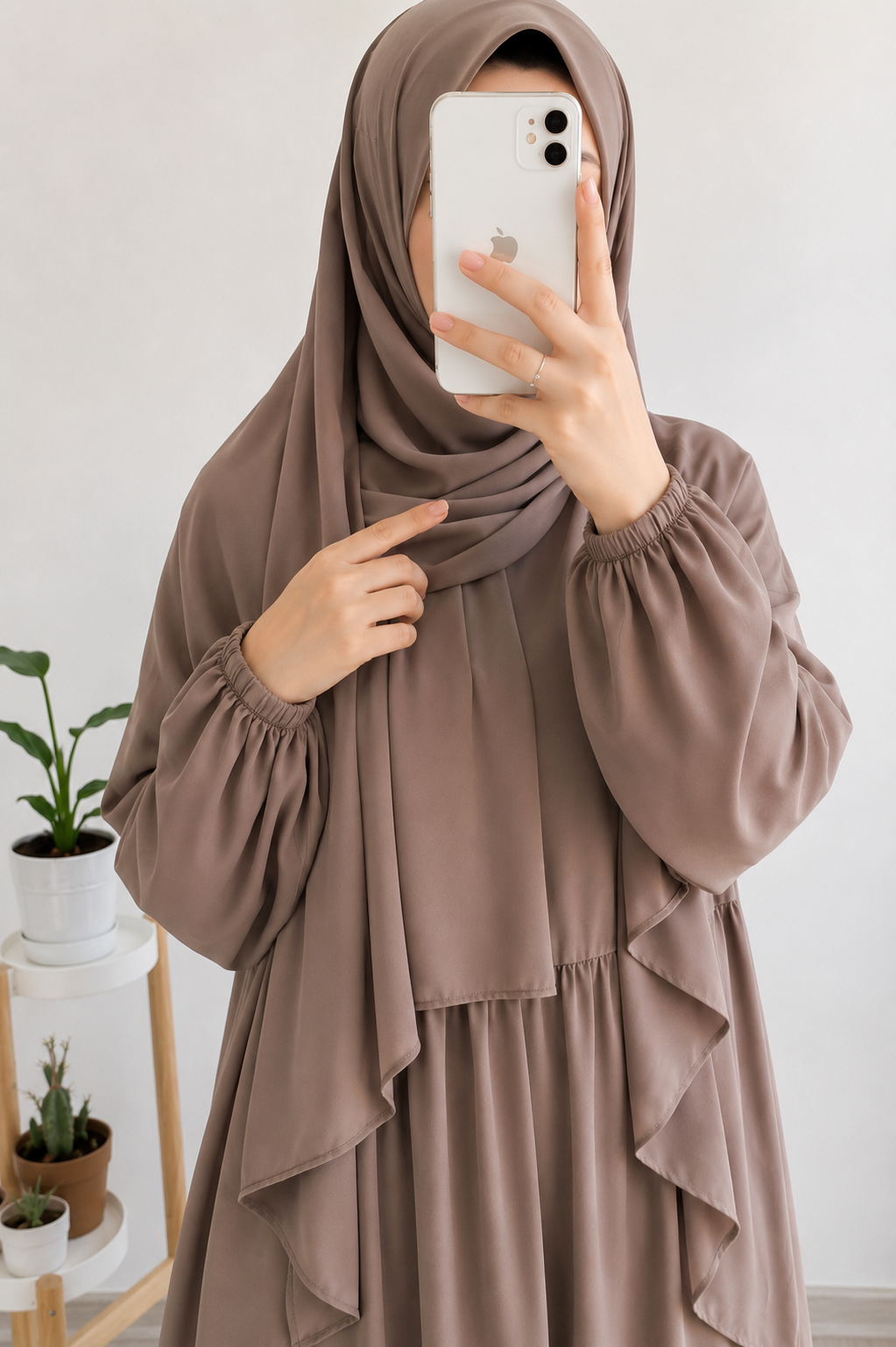 TUBA FRILL ABAYA | LITE NUDE